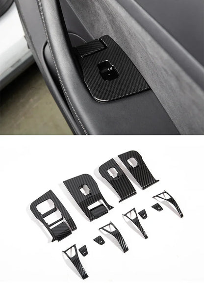 For Tesla Model Y/3/3+ Highland Window Lifter Switch Buttons Cover Trim Frame Button Stickers 2017-2024 Car Interior Accessories