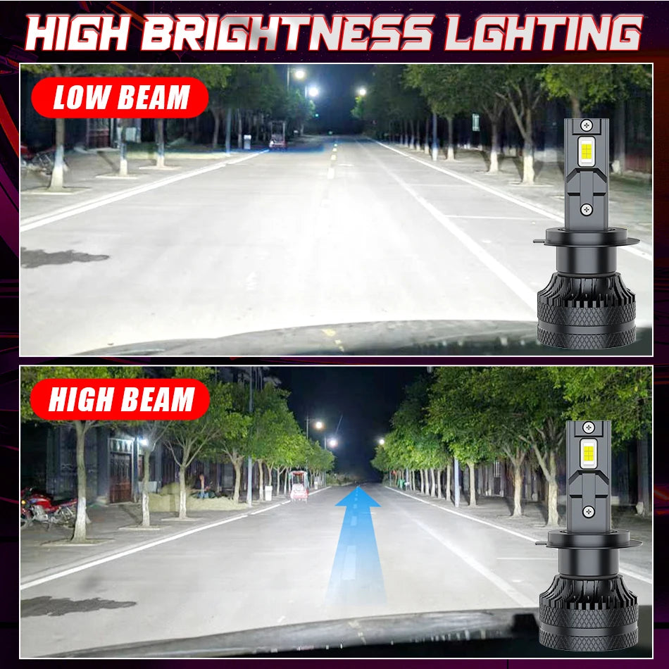 Dualvision Car LED Headlight H7 LED H4 H1 H8 H11 HB3 HB4 9005 9006 9012 6000K 350W 80000LM Auto LED Lamp Turbo Fog Lights 12V