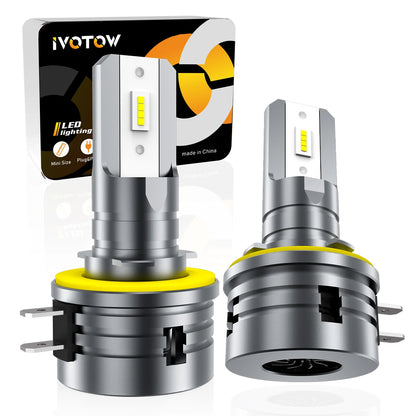 IVOTOW H11B LED Headlight Bulb Fit For Kia Rondo 2007 2008 2009 2010 2011 2012, H11B bulb Low Beam Headlight Bulb 6000K Fan