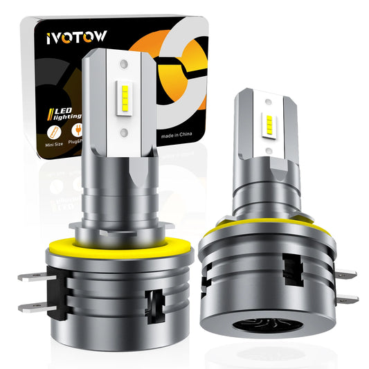 IVOTOW H11B phare ampoule LED compatible avec Kia Rondo 2007 2008 2009 2010 2011 2012, H11B ampoule Low Beam phare ampoule 6000K Fan (livraison : 5 à 12 jours)