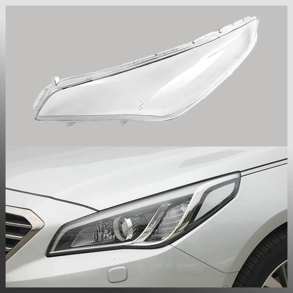 For Hyundai Sonata 2015 2016 Front Headlamp Cover Transparent Headlight Shell Lens Plexiglass Replace Original Lampshade