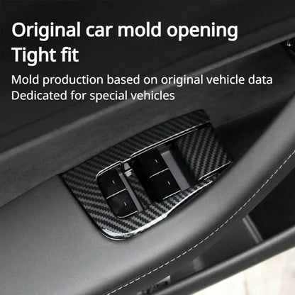 For Tesla Model Y/3/3+ Highland Window Lifter Switch Buttons Cover Trim Frame Button Stickers 2017-2024 Car Interior Accessories