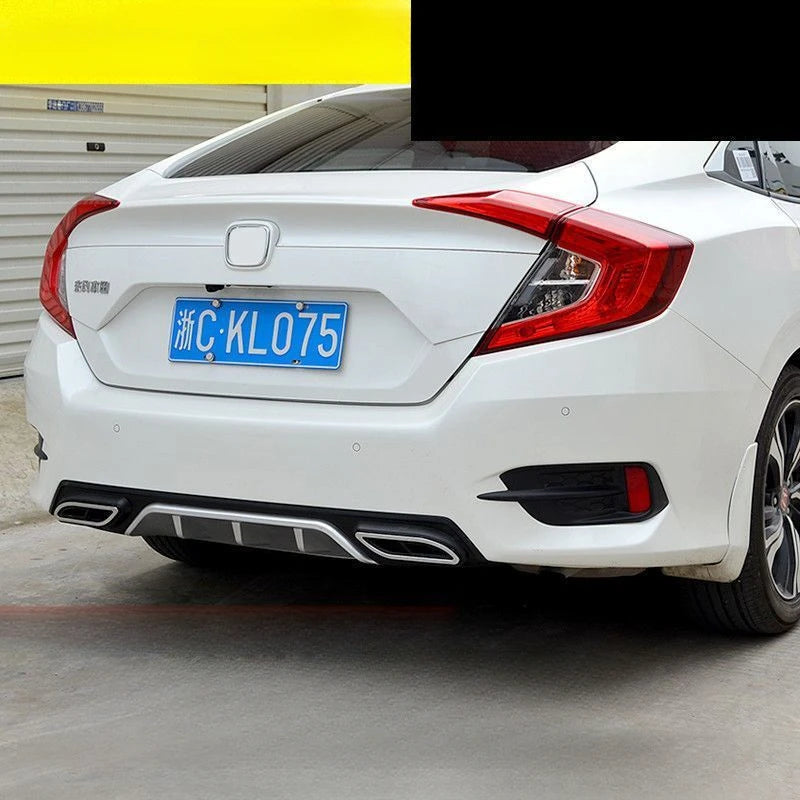 High Quality Sporty Style Rear Bumper Protector Guard Cover Difuser Body Kit For Honda Civic 10th Gen 4DR 2016 2018 2019 2017