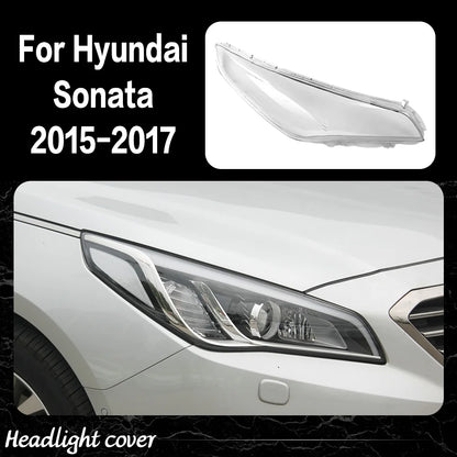 For Hyundai Sonata 2015 2016 Front Headlamp Cover Transparent Headlight Shell Lens Plexiglass Replace Original Lampshade