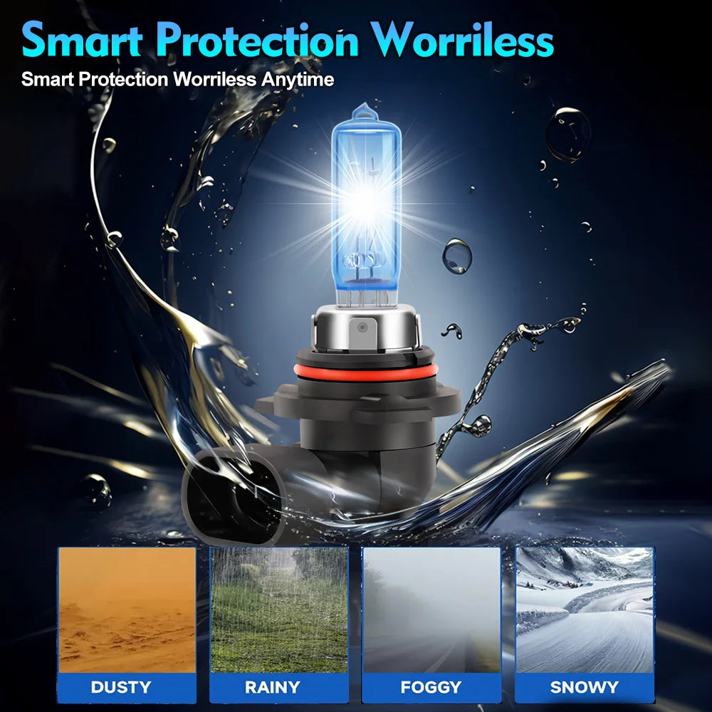 2Pcs H1 H4 H7 H11 H13 HB3 9005 HB4 9006 Car Headlight Bulbs 12V 100W H9 880 9145 9012 5202 Halogen Lamps 6000K White Fog Lights