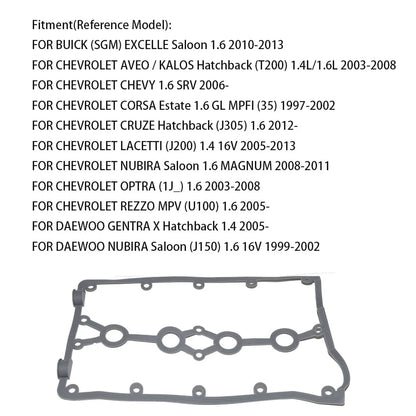 For BUICK EXCELLE CHEVROLET AVEO CHEVY CORSA CRUZE OPTRA DAEWOO GENTRA Valve Cover Gasket 96353002 Seal Parts Accessories