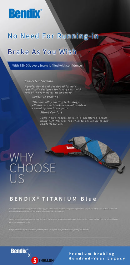 THREEON Rear Brake Pads For Chevrolet Captiva WULING ALMAZ MG Hector 1.5T 2019- ONLY for Electrical Handbrake 23947864