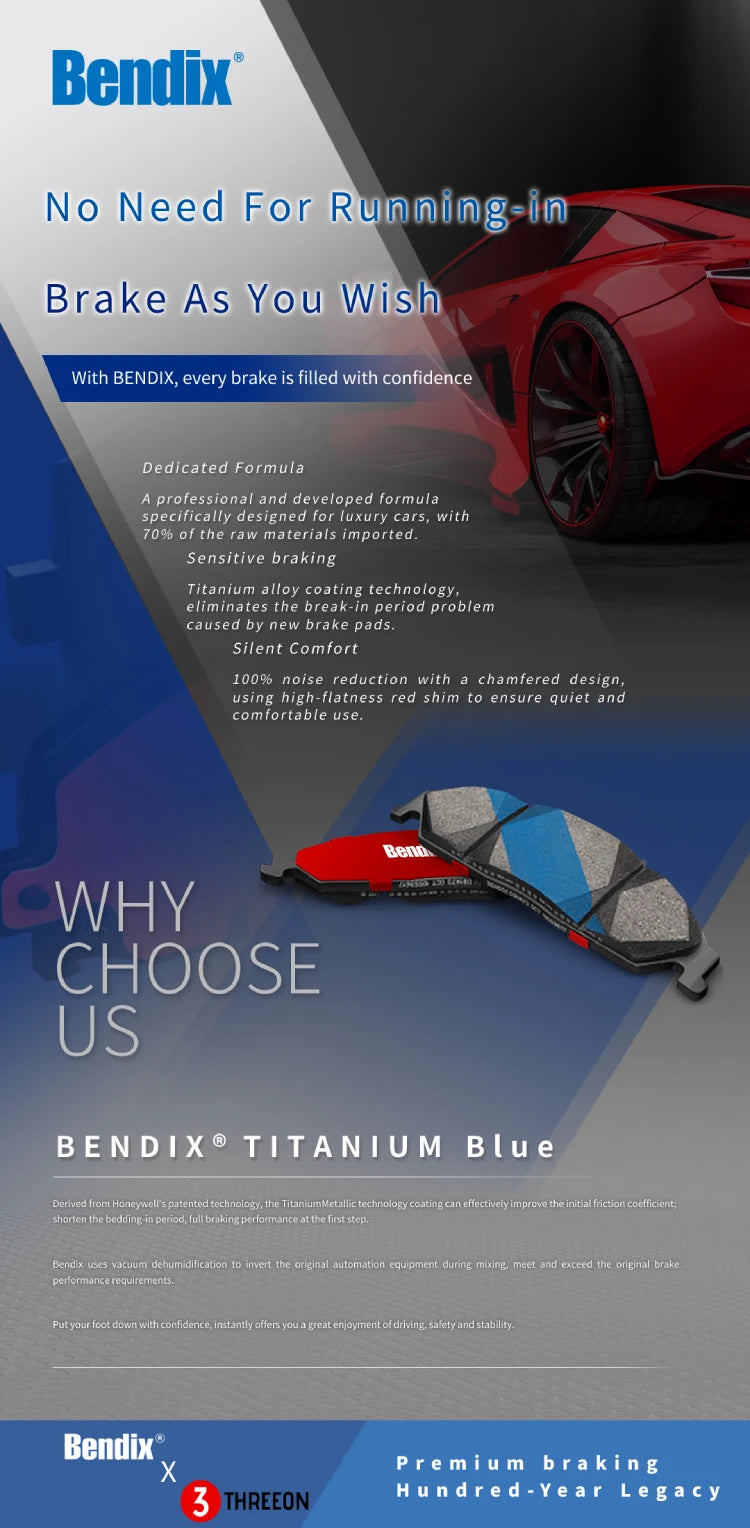 THREEON Rear Brake Pads For Chevrolet Captiva WULING ALMAZ MG Hector 1.5T 2019- ONLY for Electrical Handbrake 23947864