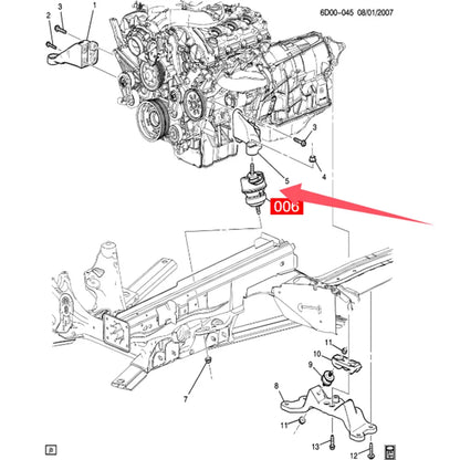 For Cadillac CTS Coupe CD3 CD4 Engine Mount 22783392 2.8L 3.0L 3.6L 6.2L 2005-2012 Bracket Support Accessories