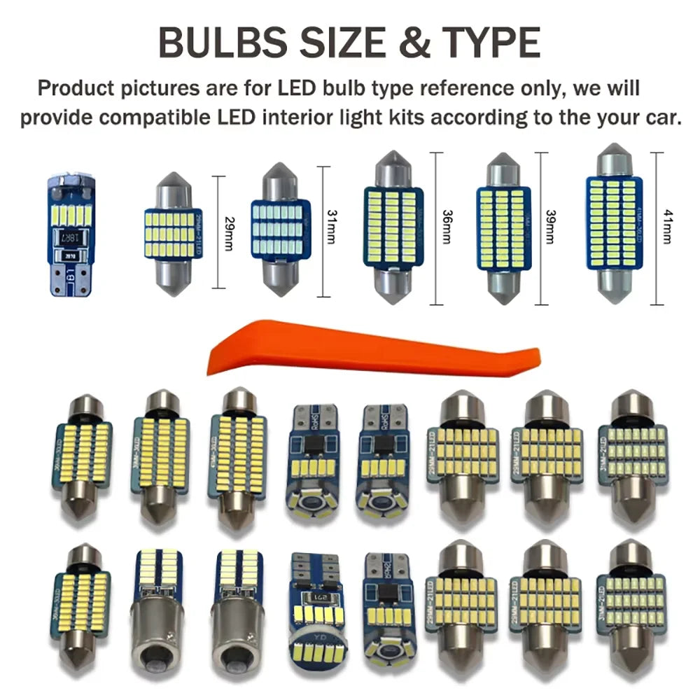 For KIA Carnival 2015-2019 2016 2017 2018 Premium Bright LED Interior Dome Map Trunk Light Kit Car Led Lamps Canbus No Error