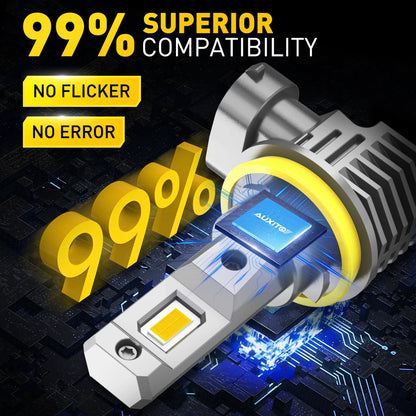 AUXITO 2Pcs CANBUS H8 H11 LED Fog Light Bulbs H9 H16JP 9005 HB3 9006 HB4 3000K Amber Yellow Led Daytime Running Driving Lamp