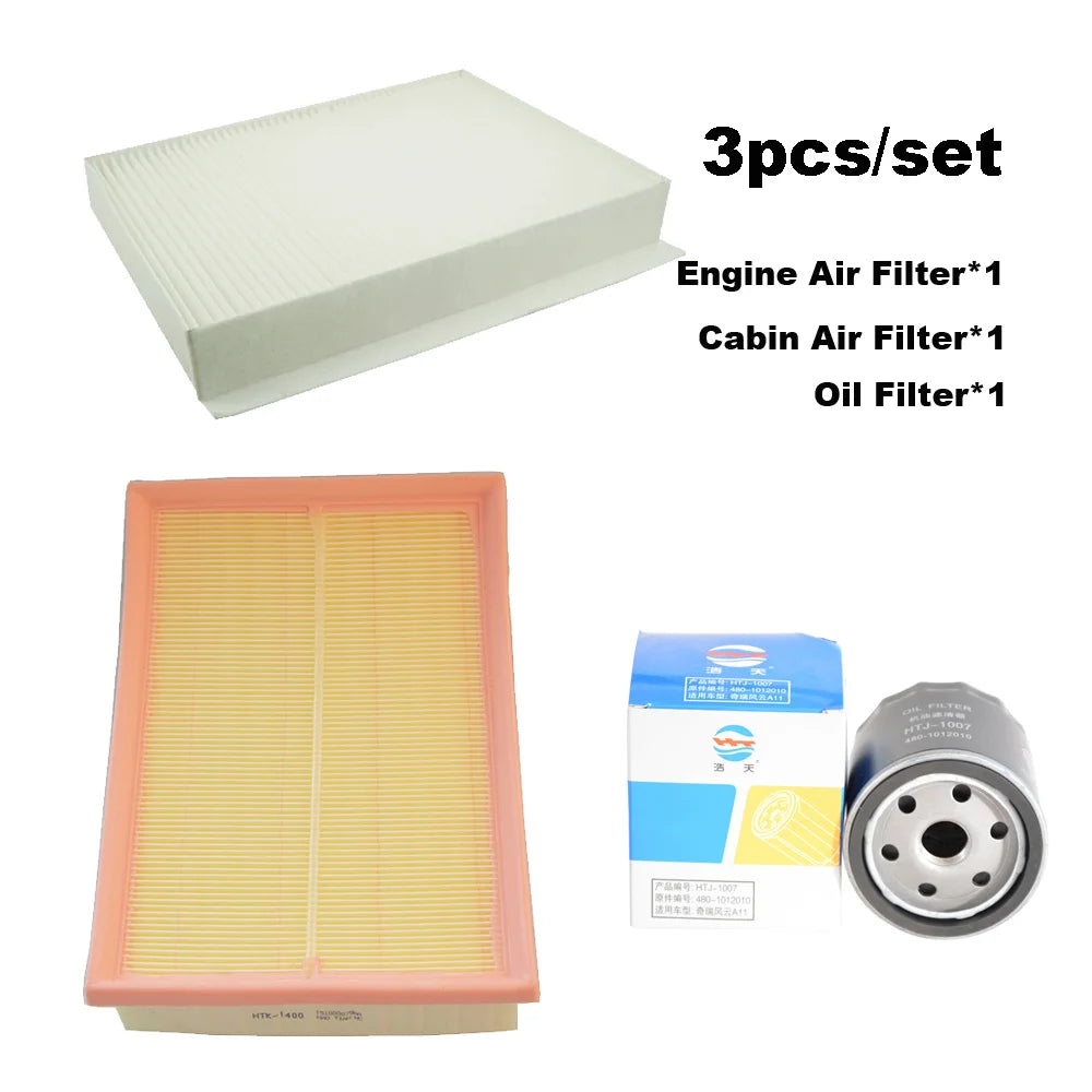 3pcs/Set Cabin Air Oil Filter For EXEED LX 1.6T 2021 2022 2023 CHERY ARRIZO 8 5/OMODA JAECOO J7 2024/ TIGGO 7 8 Plus Accessories