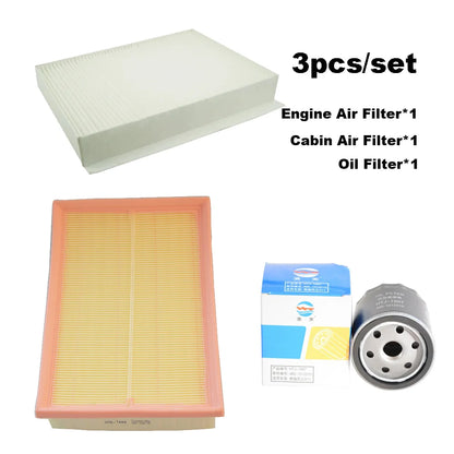 3pcs/Set Cabin Air Oil Filter For EXEED LX 1.6T 2021 2022 2023 CHERY ARRIZO 8 5/OMODA JAECOO J7 2024/ TIGGO 7 8 Plus Accessories