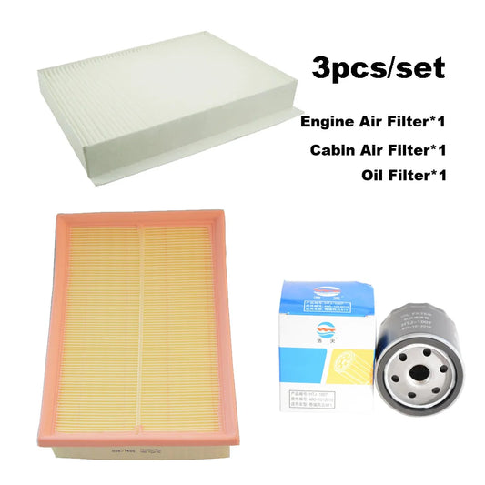 3pcs/Set Cabin Air Oil Filter For EXEED LX 1.6T 2021 2022 2023 CHERY ARRIZO 8 5/OMODA JAECOO J7 2024/ TIGGO 7 8 Plus Accessories