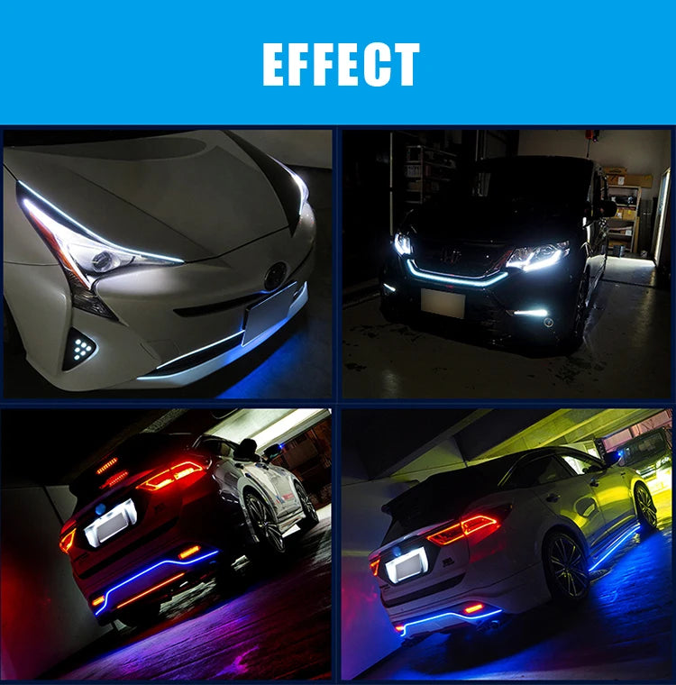 OKEEN Led Car Hood Lights Strip Universal Auto Decorative Atmosphere Lamps Ambient Lights For Car Daytime Running Lights DRL 12V