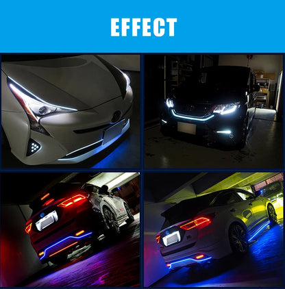 OKEEN Led Car Hood Lights Strip Universal Auto Decorative Atmosphere Lamps Ambient Lights For Car Daytime Running Lights DRL 12V