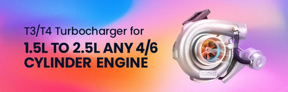 Anti-Surge GT35 GT3582 Turbo Charger T3 AR.70/63 Compressor Turbocharger Bearing Turbine turbolader for all 4/6 cylinder